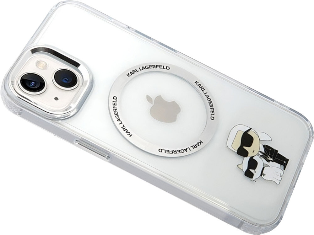 Etui KARL LAGERFELD Karl&Choupette MagSafe do Apple iPhone 13 Przezroczysty przeznaczenie kompatybilność wygląd styl cechy