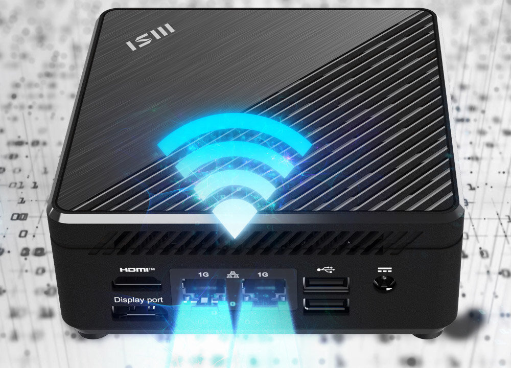 Komputer MSI Cubi N ADL-002EU łączność Ethernet karty sieciowe