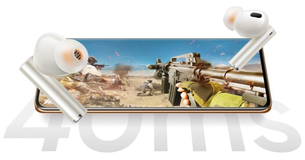 Słuchawki dokanałowe REALME Buds Air 5 Pro  dźwięk moc łączność szumy redukcja szumów hałas głośność zakres częstotliwość waga zasilanie ładowanie złącze port wtyczka działanie etui smartfon sterowanie wygoda muzyka