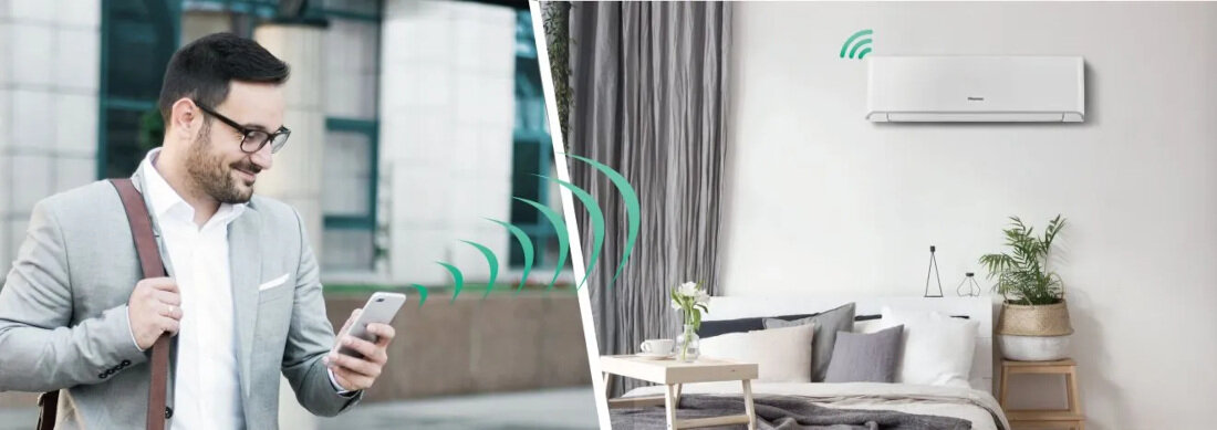 Klimatyzator Split HISENSE New Comfort DJ25LE0EG DJ25LE0EW wygidne sterowanie pilot smart home