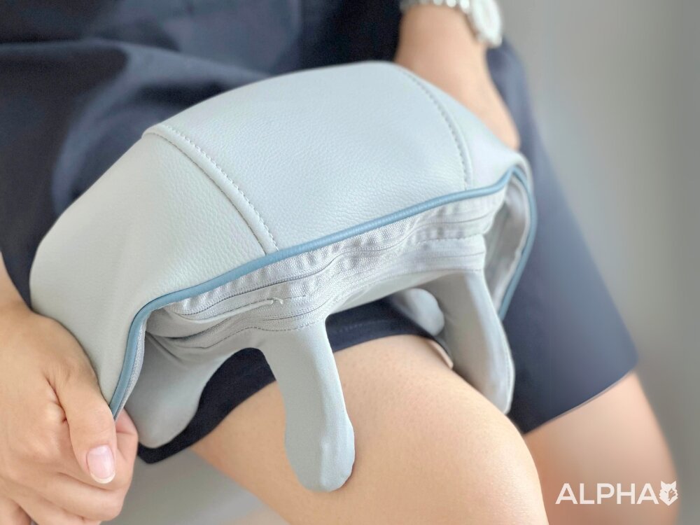 Masażer do karku ALPHA AMP-02 3 poziomy intensywności, dopasowana do potrzeb, pomaga zmniejszyć uczucie zmęczenia, wpływa na lepszą postawę ciała