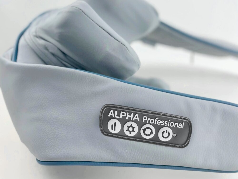 Masażer do karku ALPHA AMP-02 2 poziomy temperatury, poprawa krążenia krwi, lepsze efekty, regeneracja mięśni, twój osobisty masażysta