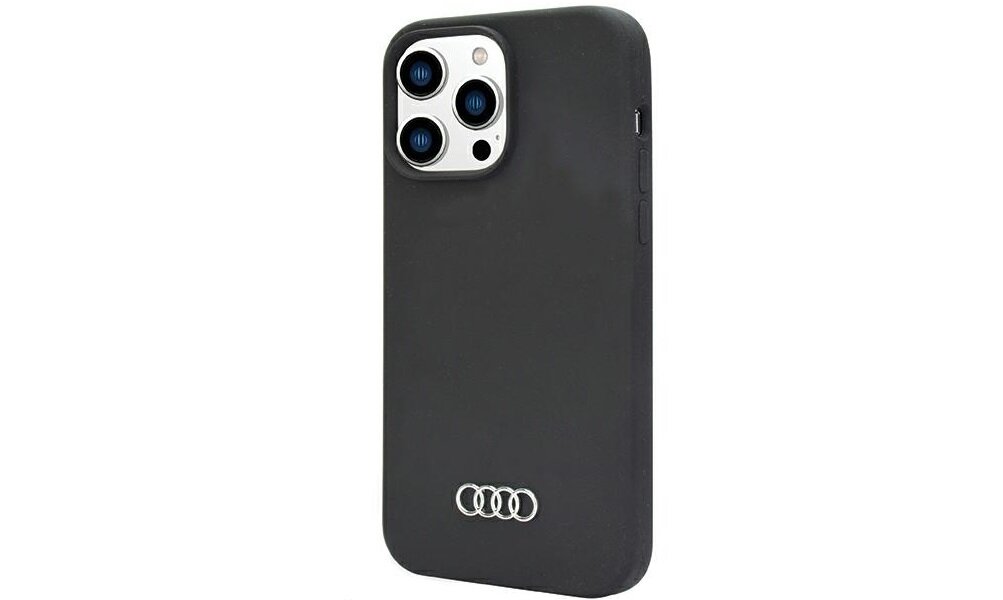 Etui AUDI Silicone Case do Apple iPhone 14 Pro Czarny ekskluzywne etui funkcjonalność styl ochrona