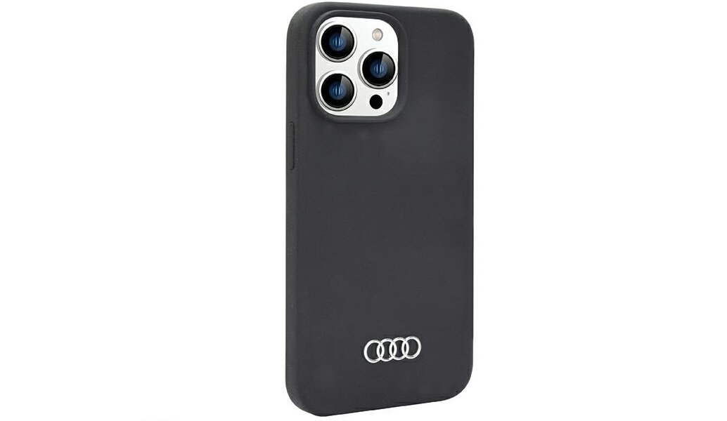 Etui AUDI Silicone Case do Apple iPhone 14 Pro Czarny ekskluzywne etui funkcjonalność styl ochrona