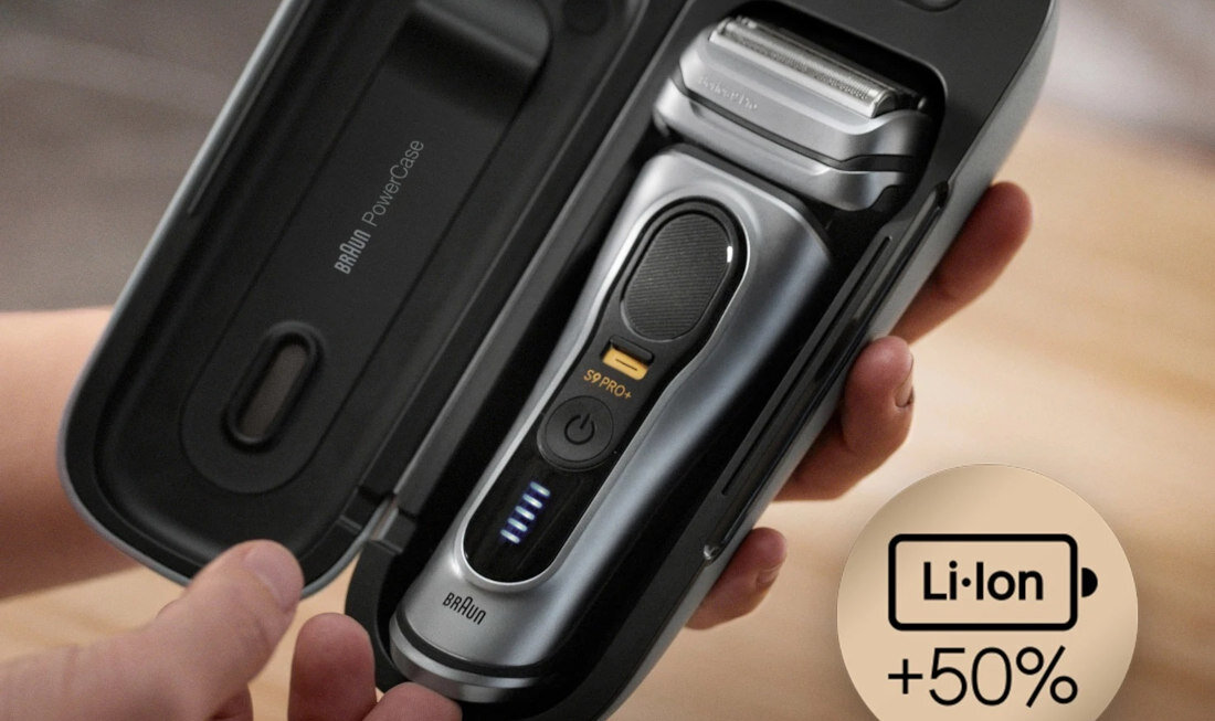 Golarka BRAUN Seria 9 Pro+ 9525S Mobilne etui ładujące PowerCase czas ładowanie