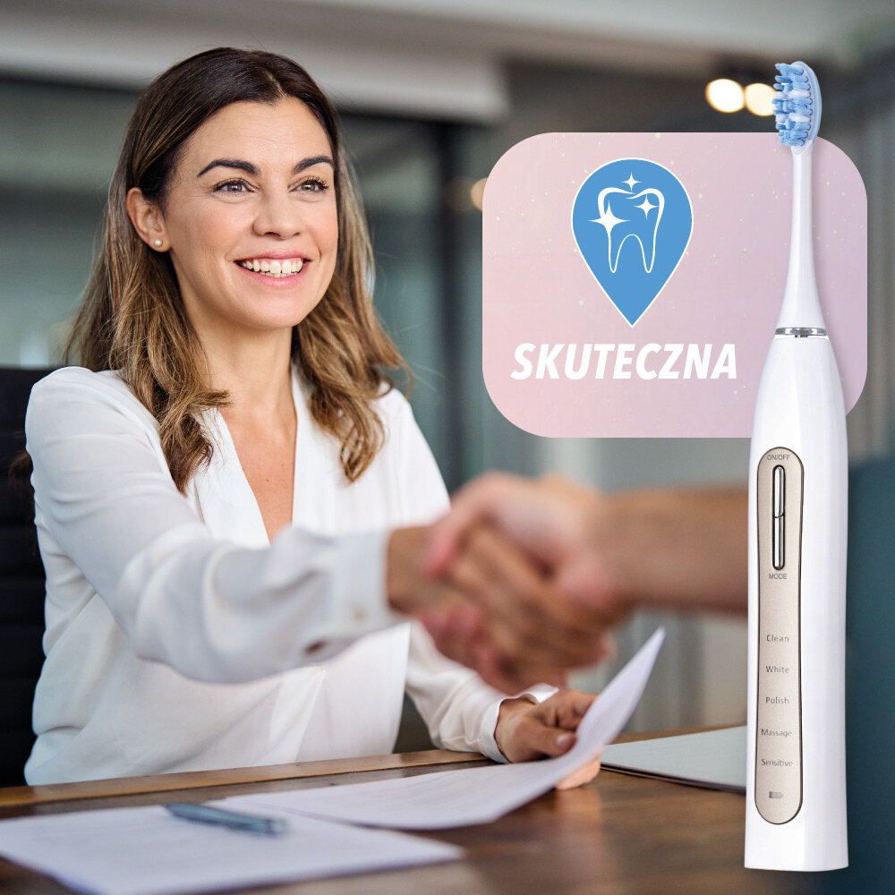 Szczoteczka soniczna VITAMMY Platinum TB9051 przebarwienia biel naturalnosc