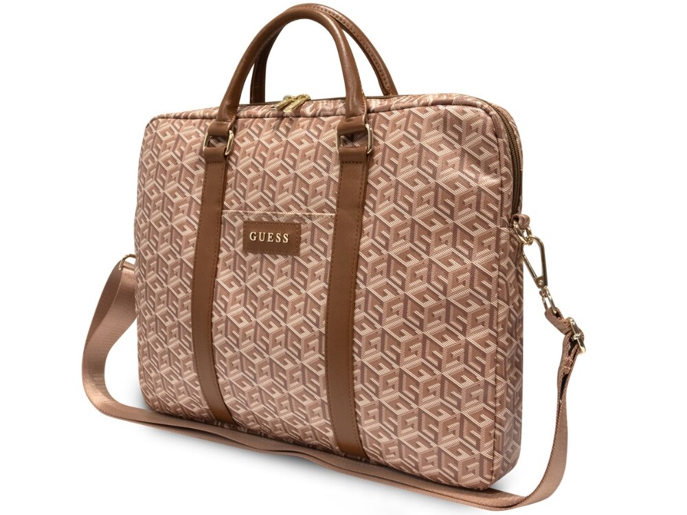 GUESS GCube Stripes - torba pod kątem od przodu