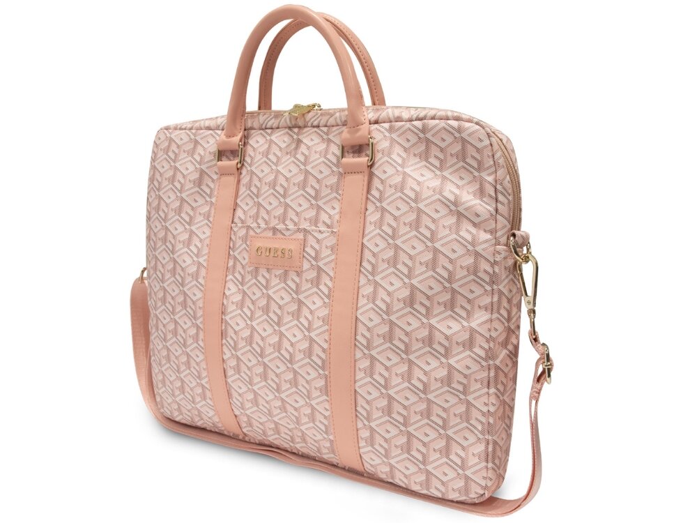 GUESS GCube Stripes - torba pod kątem od przodu