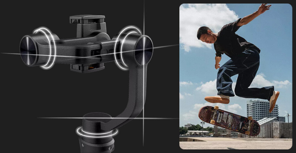 Gimbal HOHEM iSteady Mobile+ Czarny stabilizacja technologia silniki działanie system