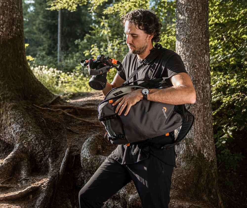 Plecak LOWEPRO Trekker Lite BP 150 AW foto zdjęcia akcesoria pasek kieszenie ekologia recykling