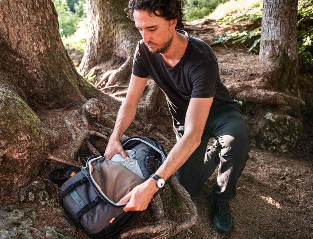 Plecak LOWEPRO Trekker Lite BP 150 AW foto zdjęcia akcesoria pasek kieszenie ekologia recykling