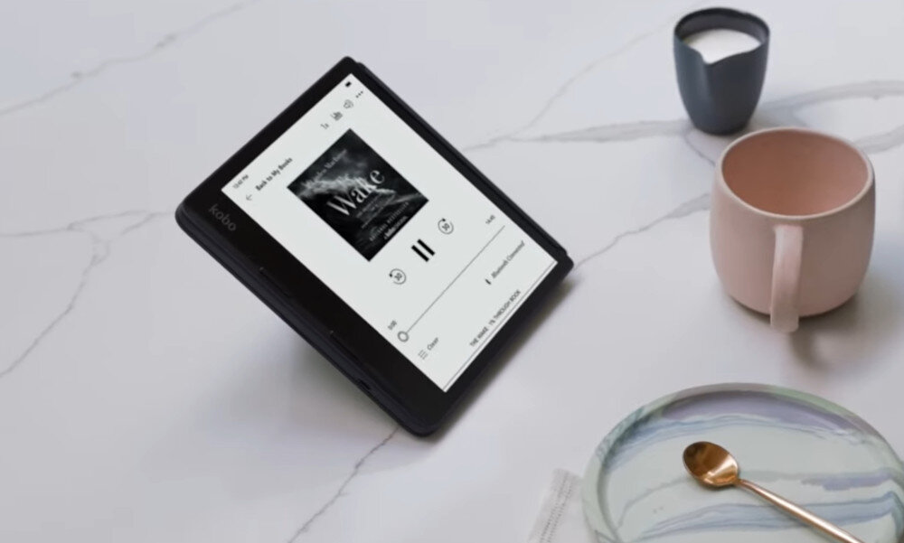 Czytnik E-Booków KOBO Sage Czarny obudowa grubość waga ergonomia przyciski