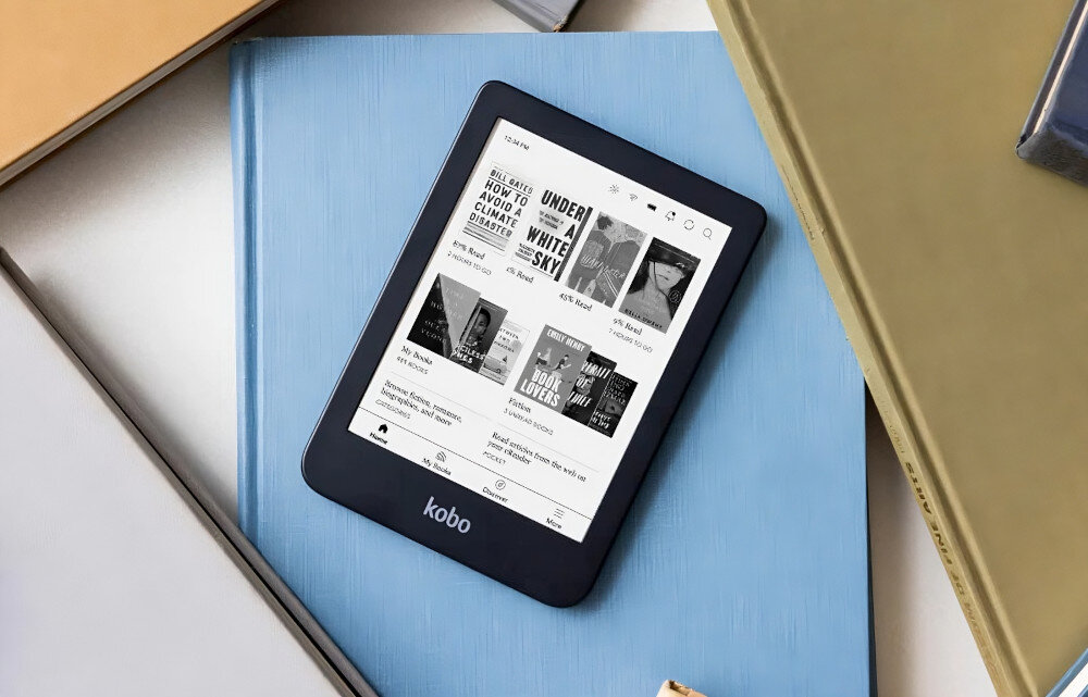 Czytnik E-Booków KOBO Clara 2E Niebieski wyświetlacz technologia rozdzielczość regulacja jasność ekran