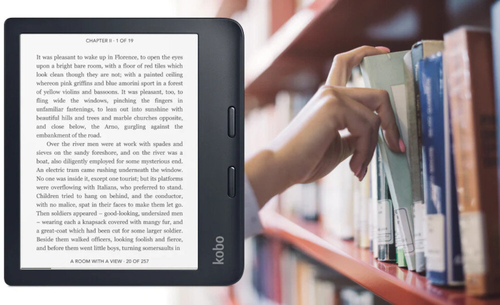Czytnik E-Booków KOBO Libra 2 Czarny wyświetlacz E-Ink rozdzielczość jakość szczegółowość