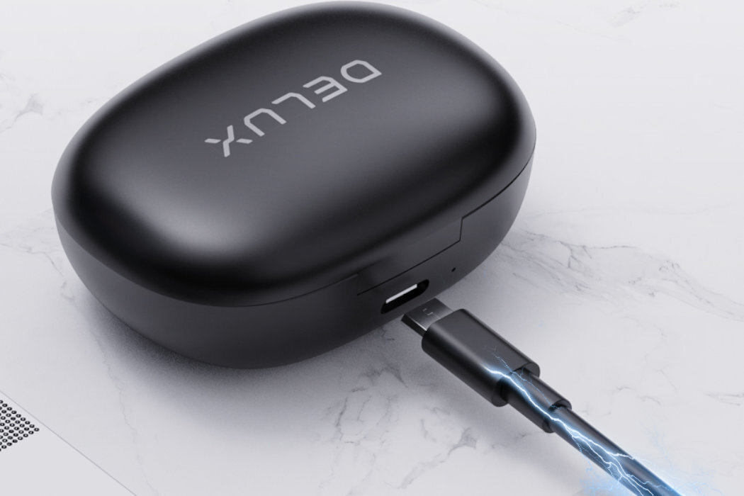 Słuchawki DELUX TWS DT5 wygoda sport Wodoodporność ładowanie jakość szybkość