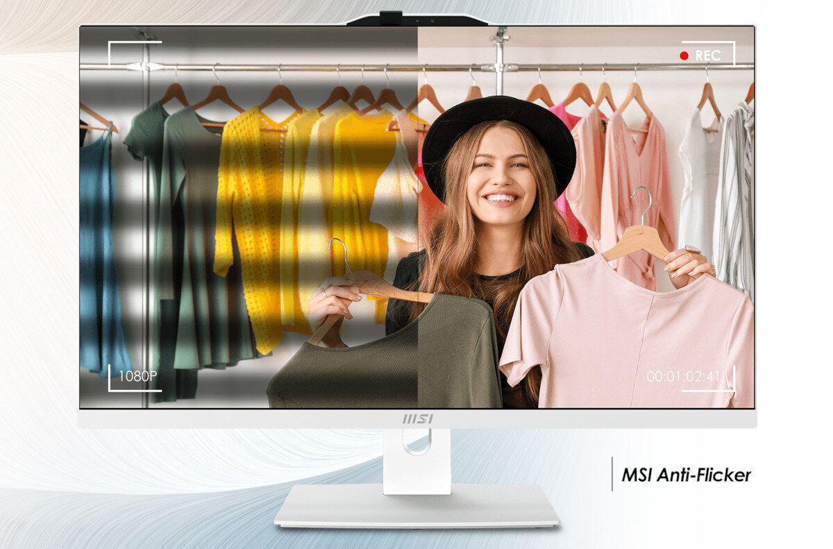 Komputer MSI Modern AM272P 12M-013EU 27 IPS i7-1260P 16GB RAM 512GB SSD Windows 11 Professional wzrok ochrona migotanie niebieskie światło