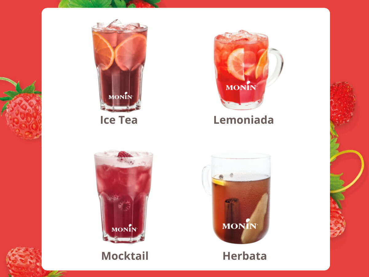 Syrop do herbaty MONIN Poziomkowy 250 ml przepisy