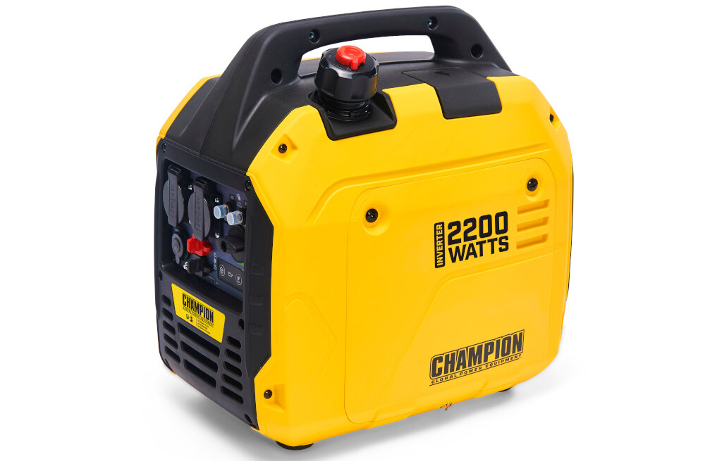 Agregat prądotwórczy CHAMPION 92001I-EU 1900 W mocy roboczej 2,2 kW silnik inwerterowy pojemnosc 79 cm3 do 10 godzin przy 25% obciazeniu