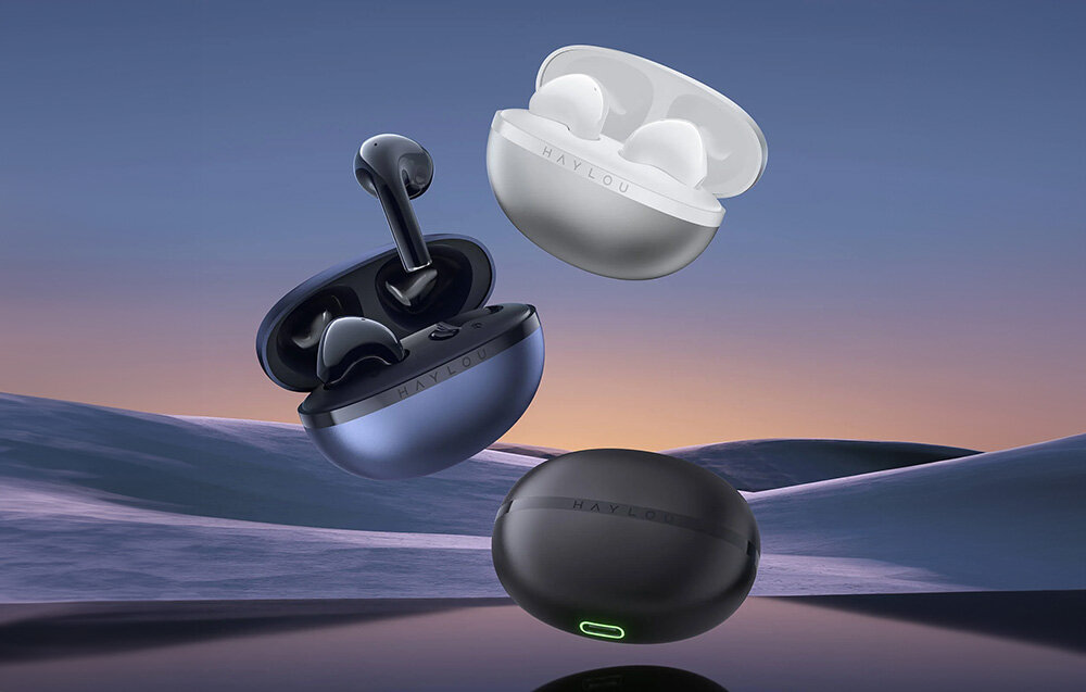 Słuchawki douszne HAYLOU X1 2023 design komfort lekkość dźwięk jakość wrażenia słuchowe ergonomia lekkość sport aktywność podróże czas pracy działanie akumulator