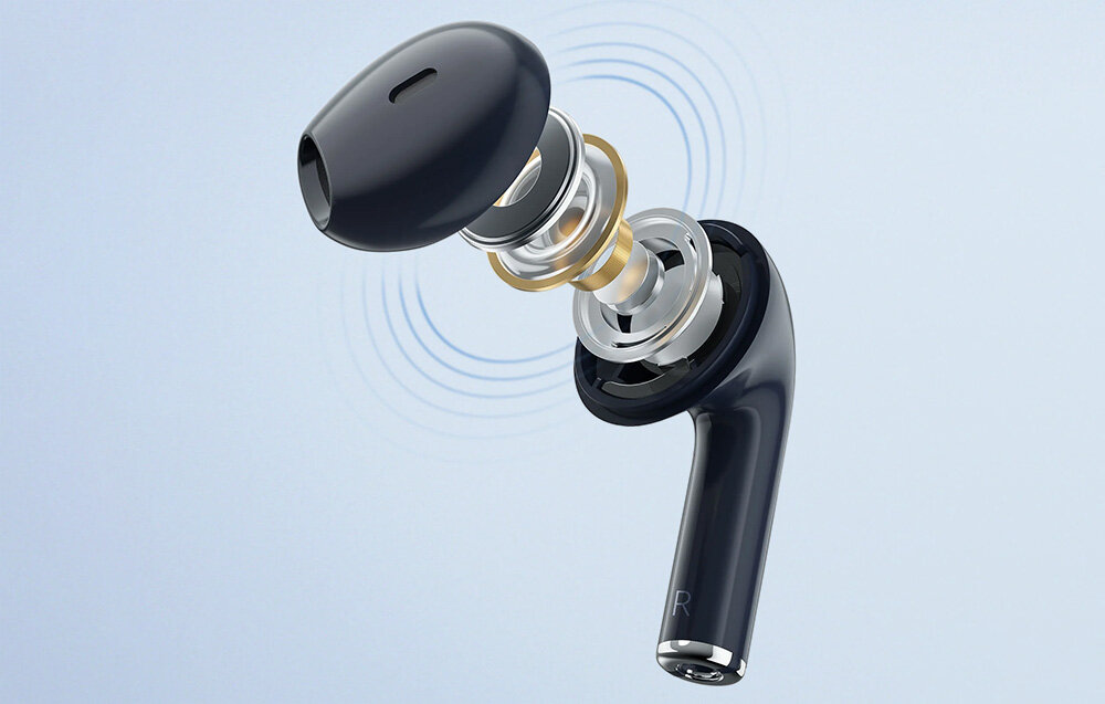 Słuchawki douszne HAYLOU X1 2023 przetworniki muzyka szczegoly utwory 