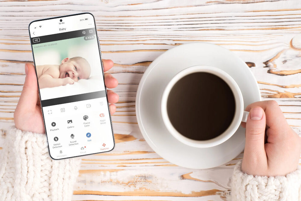 Niania elektroniczna ALECTO SmartBaby 5 Biały jakość obrazu i dźwięku obraz rozdzielczość nocy widok funkcja noktowizji
