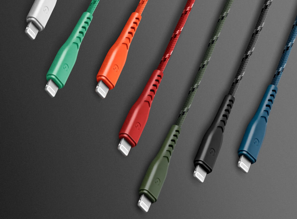 Kabel USB - Lightning ENERGEA Nyloflex MFI 1.5 m Niebieski różne kolory Zadbaj o wygodę!