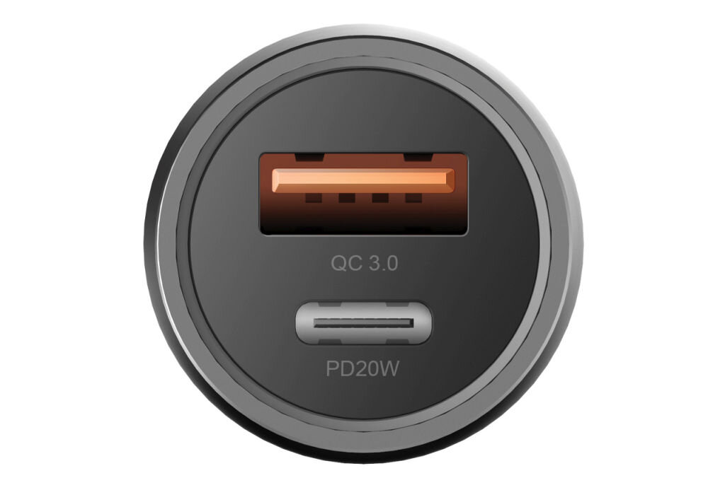 Ładowarka samochodowa ENERGEA Alu Drive PD20+ 38W Szary Bezpieczna i kompaktowa systemy bezpieczeństwa  ochrona AluDrive PD20+