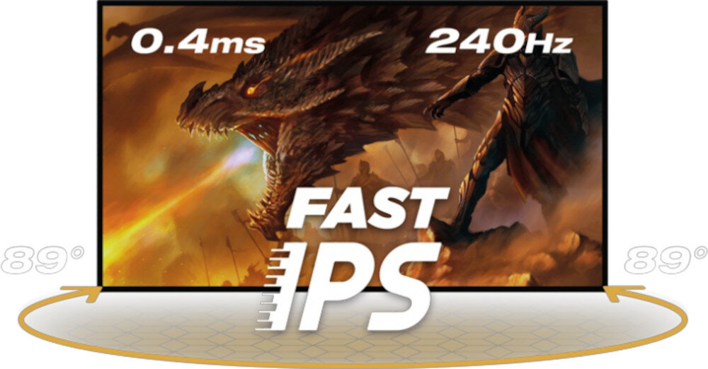 Monitor IIYAMA G-Master GB2590HSU-B5 Gold Phoenix 24.5 1920x1080px IPS 240Hz 0.4 ms obraz jakość przekątna rozdzielczość parametry czas reakcji odświeżanie