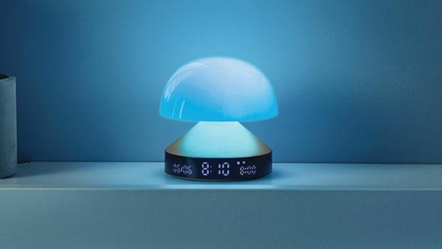 Budzik z lampką Lexon Mina Sunrise  - kolory