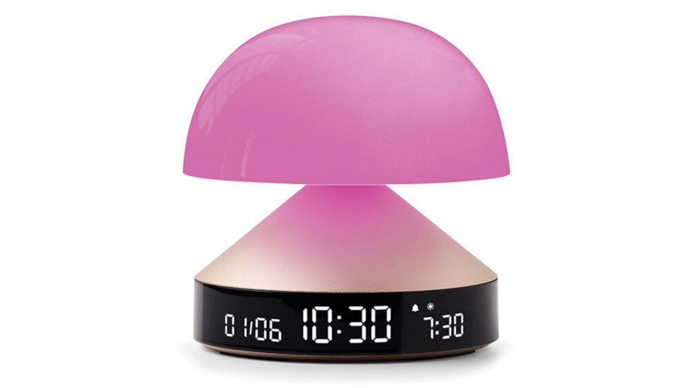 Budzik z lampką Lexon Mina Sunrise  - czas pracy