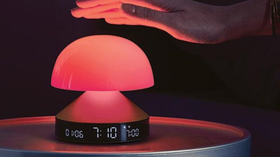 Budzik z lampką Lexon Mina Sunrise  - głośnik