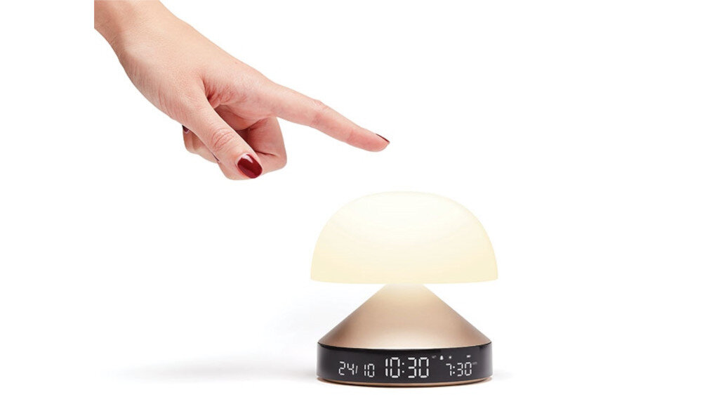 Budzik z lampką Lexon Mina Sunrise  - zastosowanie