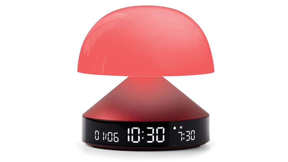 Budzik z lampką Lexon Mina Sunrise  - ładowanie