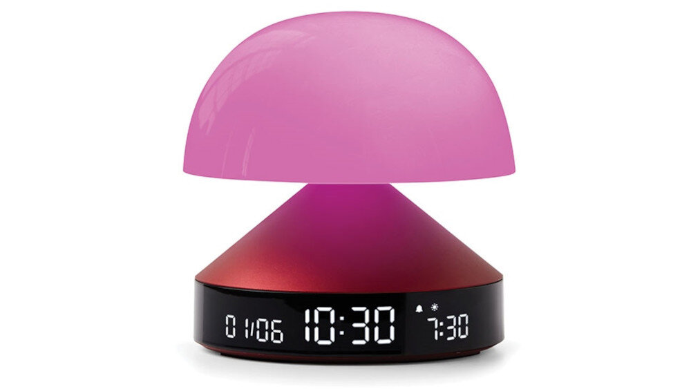Budzik z lampką Lexon Mina Sunrise  - czas pracy