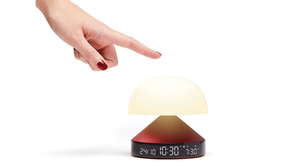 Budzik z lampką Lexon Mina Sunrise  - zastosowanie