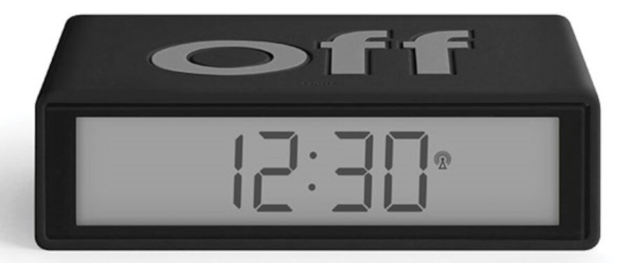 Budzik LEXON Flip Travel - sterowanie radiowe