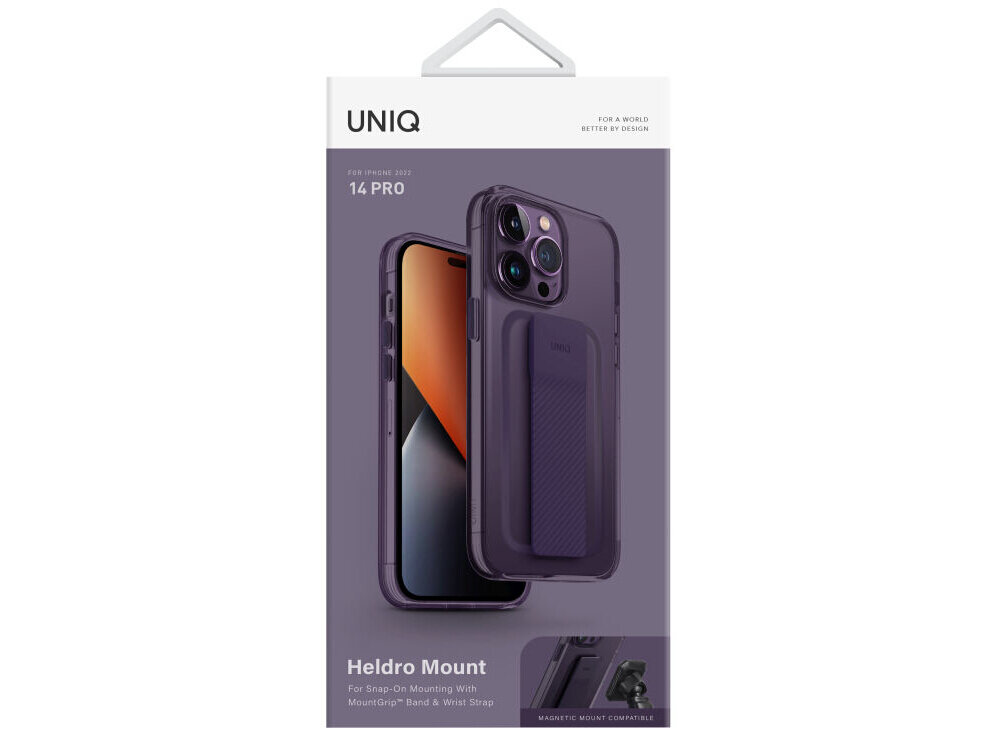 Etui UNIQ Heldro Mount nanosrebro antybakteryjna ochrona iPhone 14