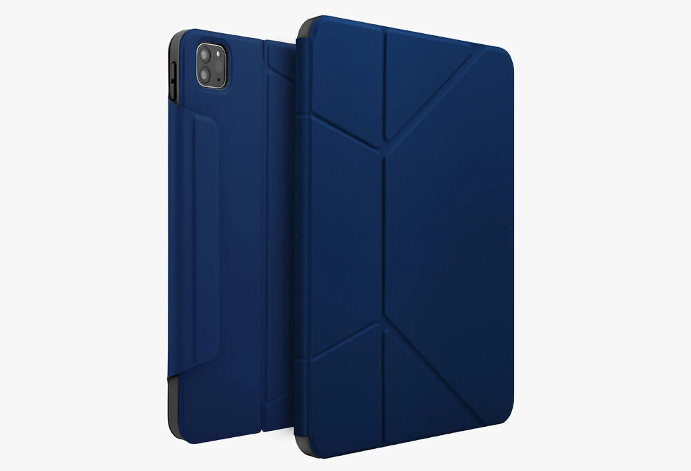 Etui na iPad Pro UNIQ Ryze 360 zintegrowany uchwyt, magnetyczna klapa, etui na bialym tle Zintegrowany uchwyt na Apple Pencil klapka ładowanie 