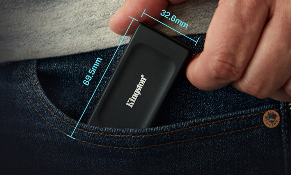 Dysk KINGSTON XS1000/2000G 2TB SSD obudowa wymiary wielkość waga odporność wytrzymałość