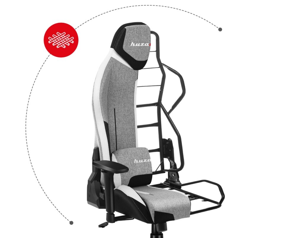 Fotel HUZARO Force 7.9 Mesh metalowy stelaż molded foam kółka jakość materiał kark podparcie kręgosłup lędźwie podłokietniki odchylane oparcie funkcja siderest softflex