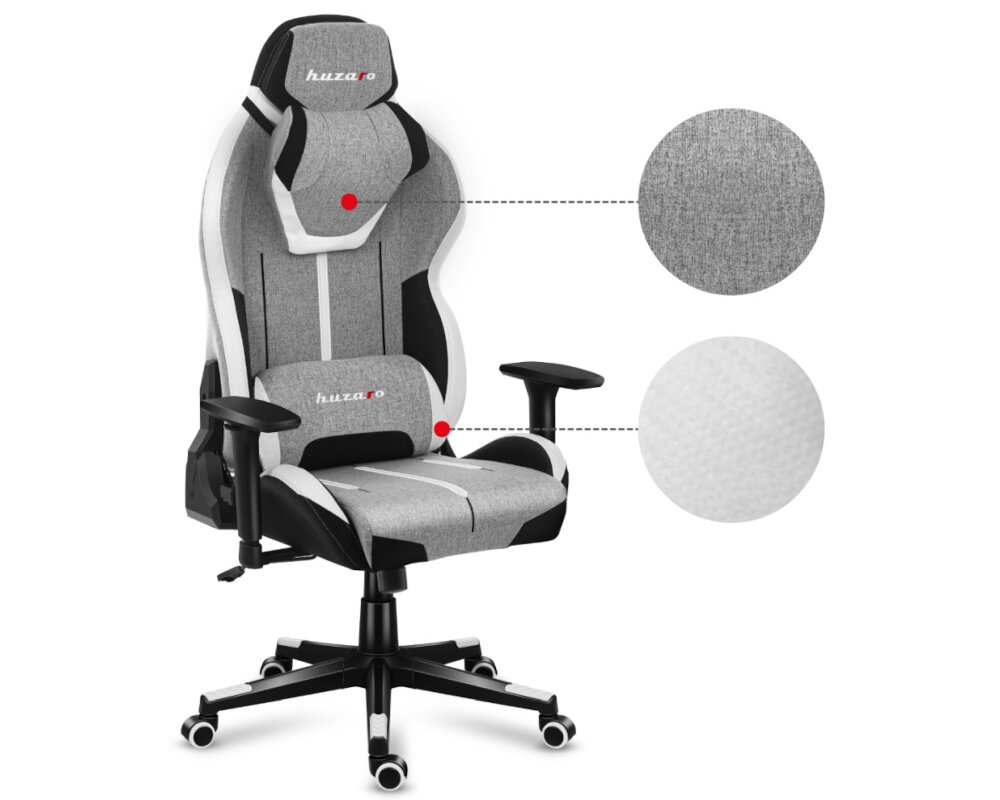 Fotel HUZARO Force 7.9 Mesh metalowy stelaż molded foam kółka jakość materiał kark podparcie kręgosłup lędźwie podłokietniki odchylane oparcie funkcja siderest softflex