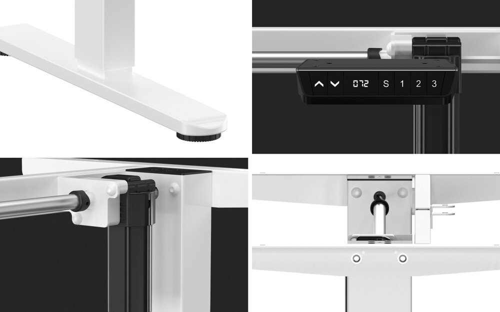 Stelaż biurka MARKADLER Xeno 4.1 stelaż przestrzeń robocza nauka praca gaming panel sterowania LED pamięć ustawień ergonomia silnik szerokość