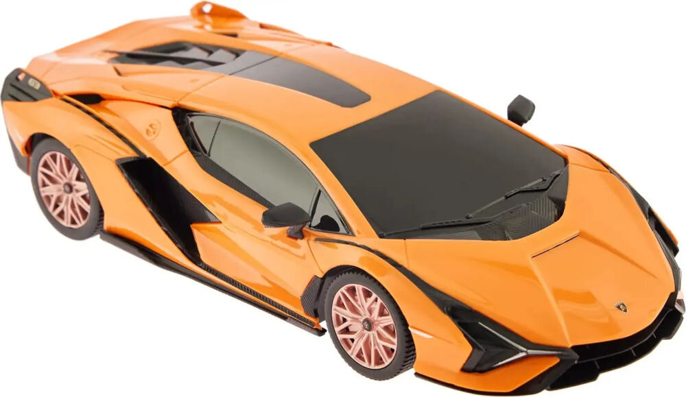 Samochód zdalnie sterowany RASTAR Lamborghini Sian 97800 Pomarańczowe Lamborghini Sián FKP 37 zdalnie sterowane – model Rastar w skali 1:24.