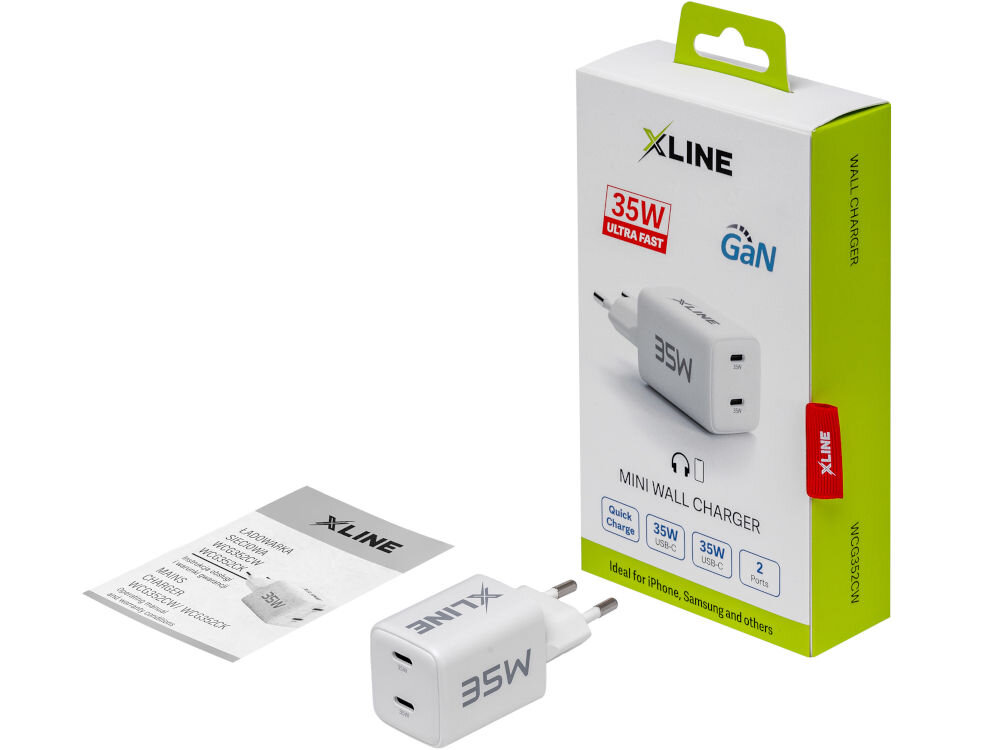 Ładowarka indukcyjna XLINE WCG352CW Biały elementy zestaw