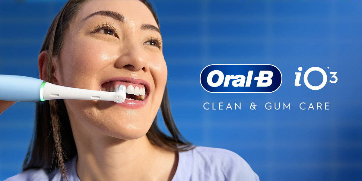 Szczoteczka magnetyczna ORAL-B iO 3 Niebieski zdjęcie lifestyle Czyste zęby i zdrowe dziąsła