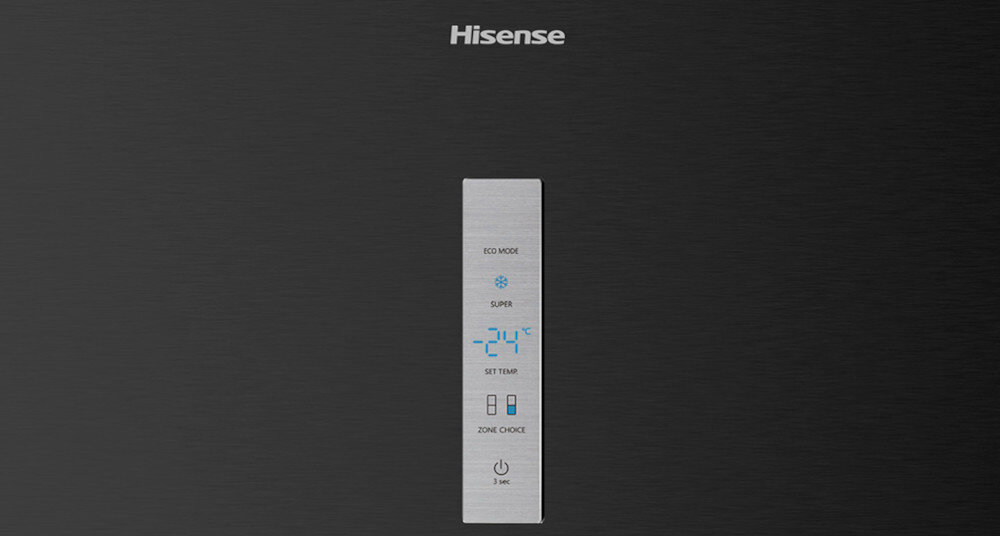Lodowka HISENSE RB645N4BFE No frost 200cm Czarna Elektroniczny Panel sterowania