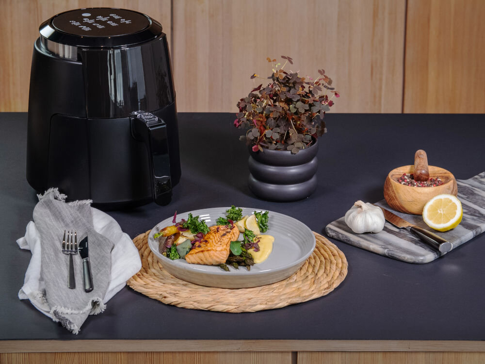 Frytkownica beztłuszczowa WILFA Crispier AF1B-350 Air Fryer koszyk panel