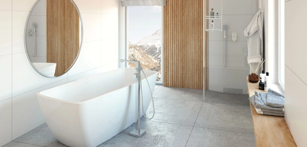 BATERIA WANNOWA NATYNKOWA DEANTE Hiacynt BQH 017M CHROM regulowana wysokość