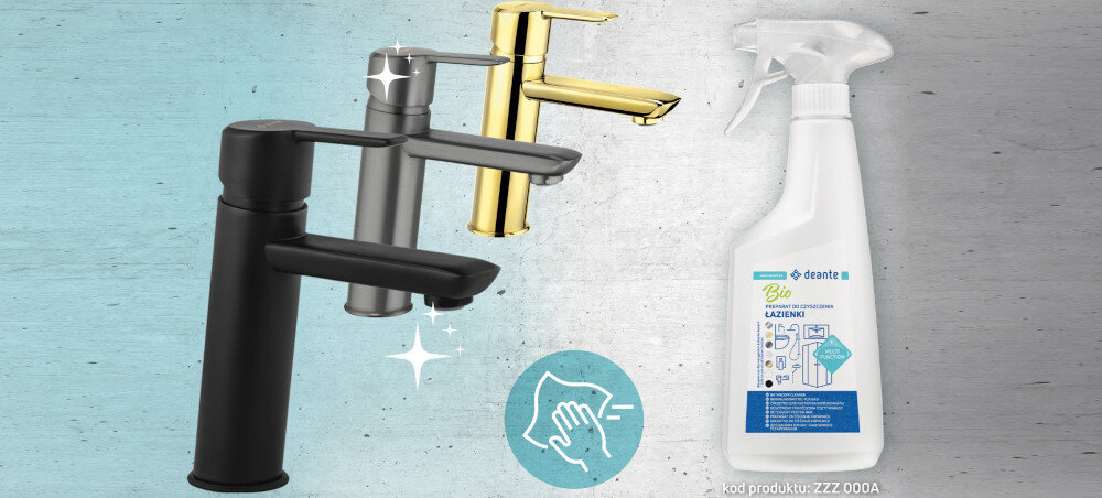 BATERIA WANNOWA NATYNKOWA DEANTE Hiacynt BQH 017M CHROM preparaty do czyszczenia bez smug