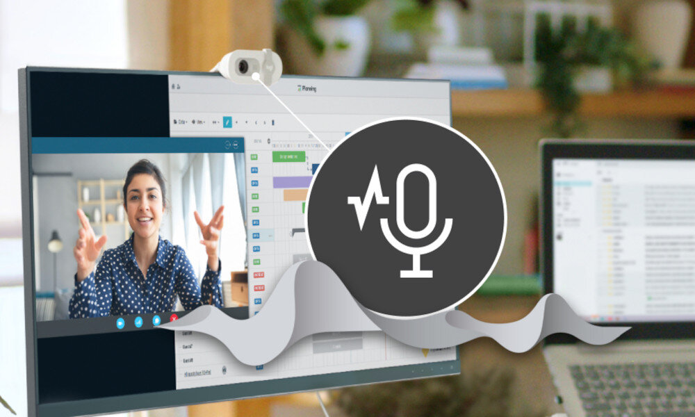 Kamera internetowa LOGITECH Brio 100 Full HD Biały mikrofon dźwięk jakość audio